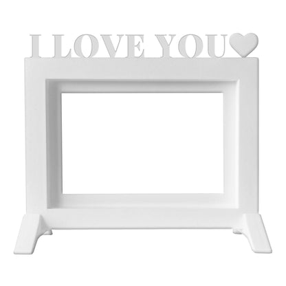 Wellhome - Marco I Love You Blanco 24x22,5 Cm Para Fotos 15x20 Cm_0