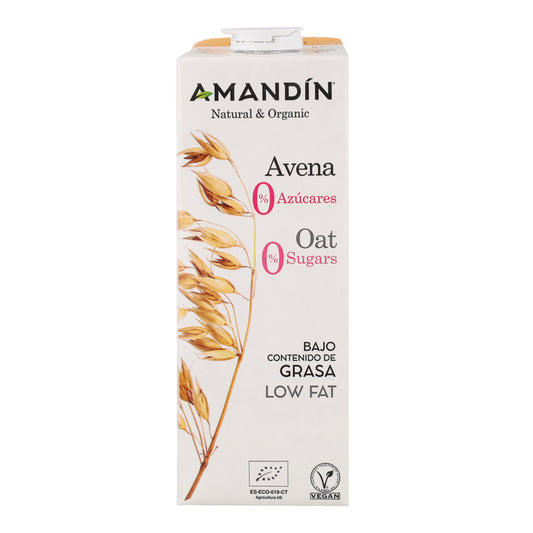 Bebida de Avena 0% Azúcares Bio Amandin 1L