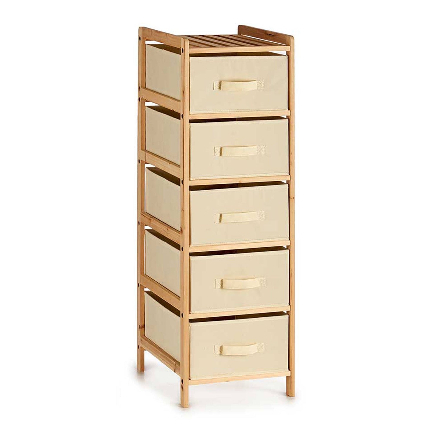 Mueble Ancho 5 Cajones Color Crema - Colección Kipit_0