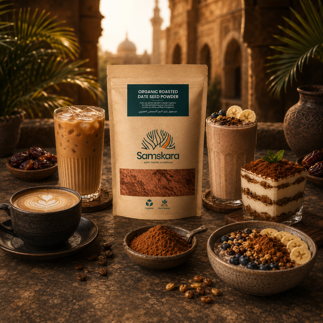 Café De Semilla De Dátil Tostado Bio - 250g | Alternativa Al Café Sin Cafeína Ecológica Vegana, Tueste Natural_5