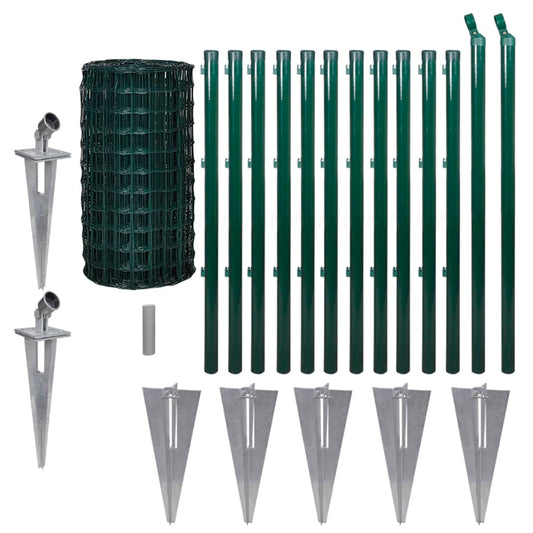 Set De Euro Valla Acero Verde 25x0,8 M / Vetonek_0