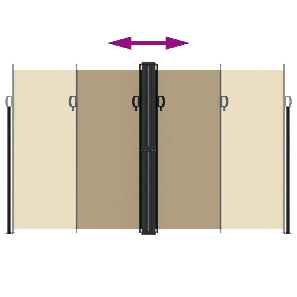 Vidaxl Toldo Lateral Retráctil Beige 200x600 Cm_4