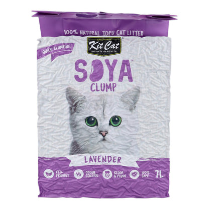 Kit de areia para gatos Eco SoyaClump - Lavanda 7 L