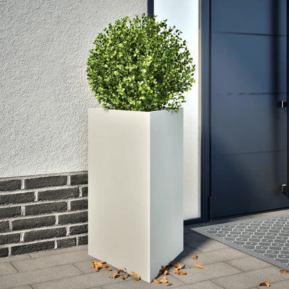 Jardinera Triangular Acero Blanco 50x43x75 Cm_1