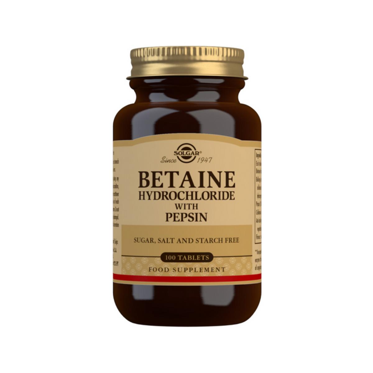 Cloridrato de Betaína com Pepsina, 100 Comprimidos