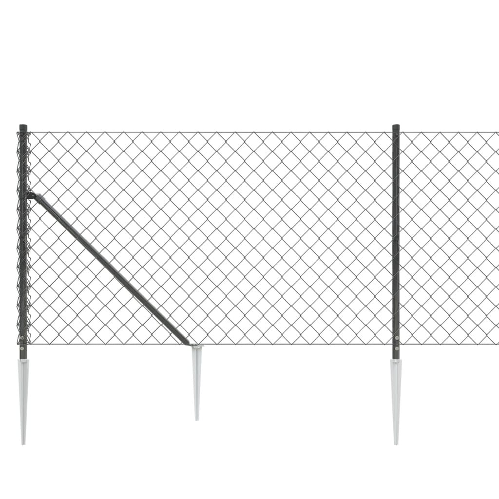 Cerca De Alambre Con Pinchos De Anclaje Gris Antracita 0,8x10 M / Vetonek_3