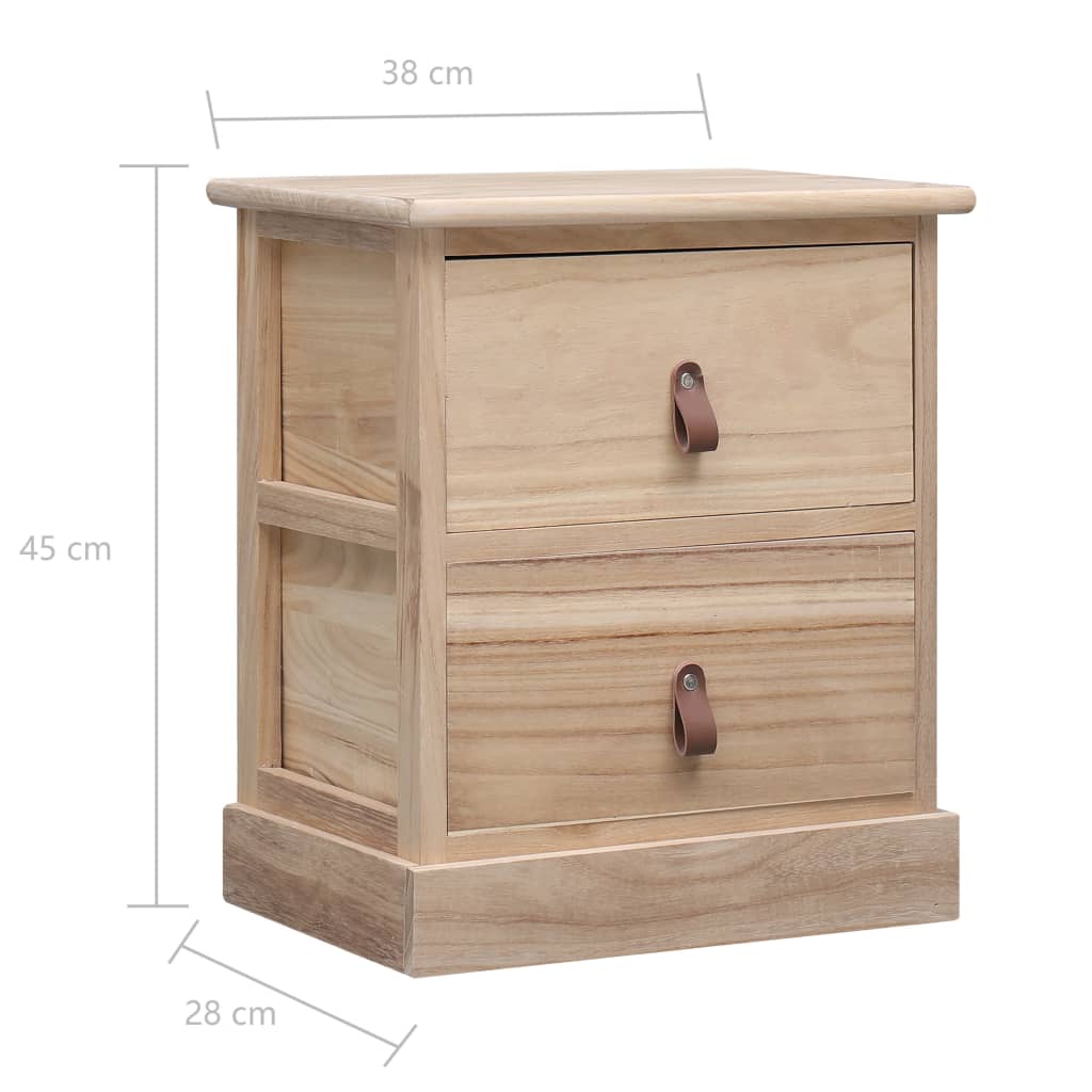 Mesita De Noche Madera De Paulownia 38x28x45 Cm_4