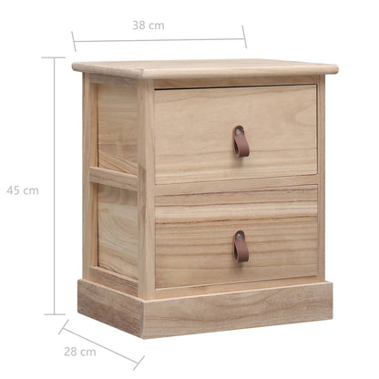 Mesita De Noche Madera De Paulownia 38x28x45 Cm_4