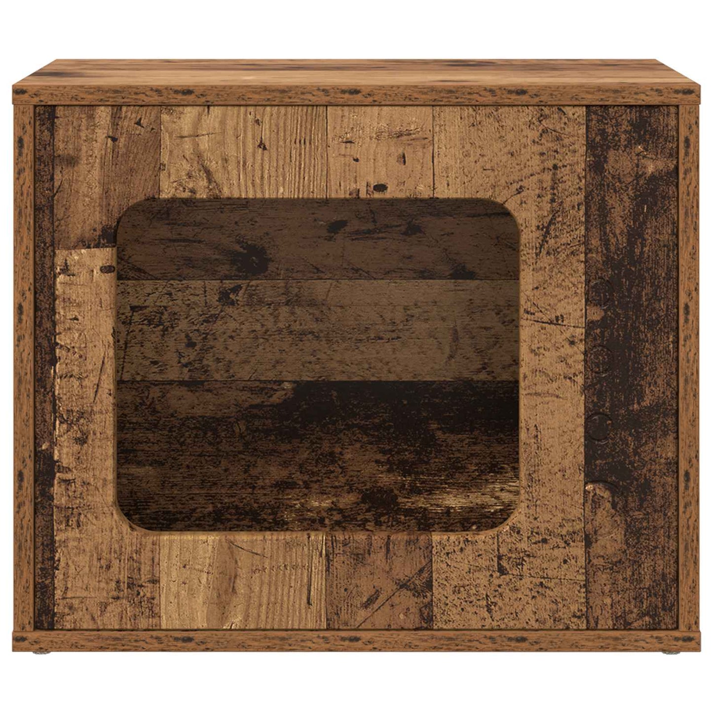Casa Para Gatos Madera Vieja 51 X 30 X 42,5 Cm_4