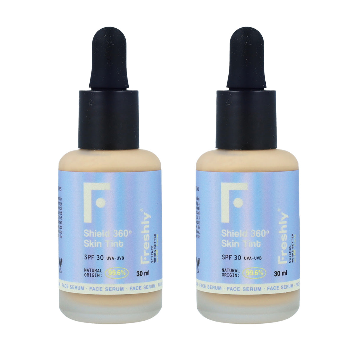 Pack de 2 Sérums com Escudo de Cor 360º Pele Tom Médio Freshly 30ml