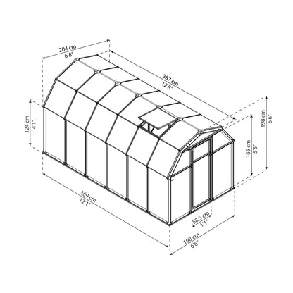 Estufa Eco Grow 383x204 cm 