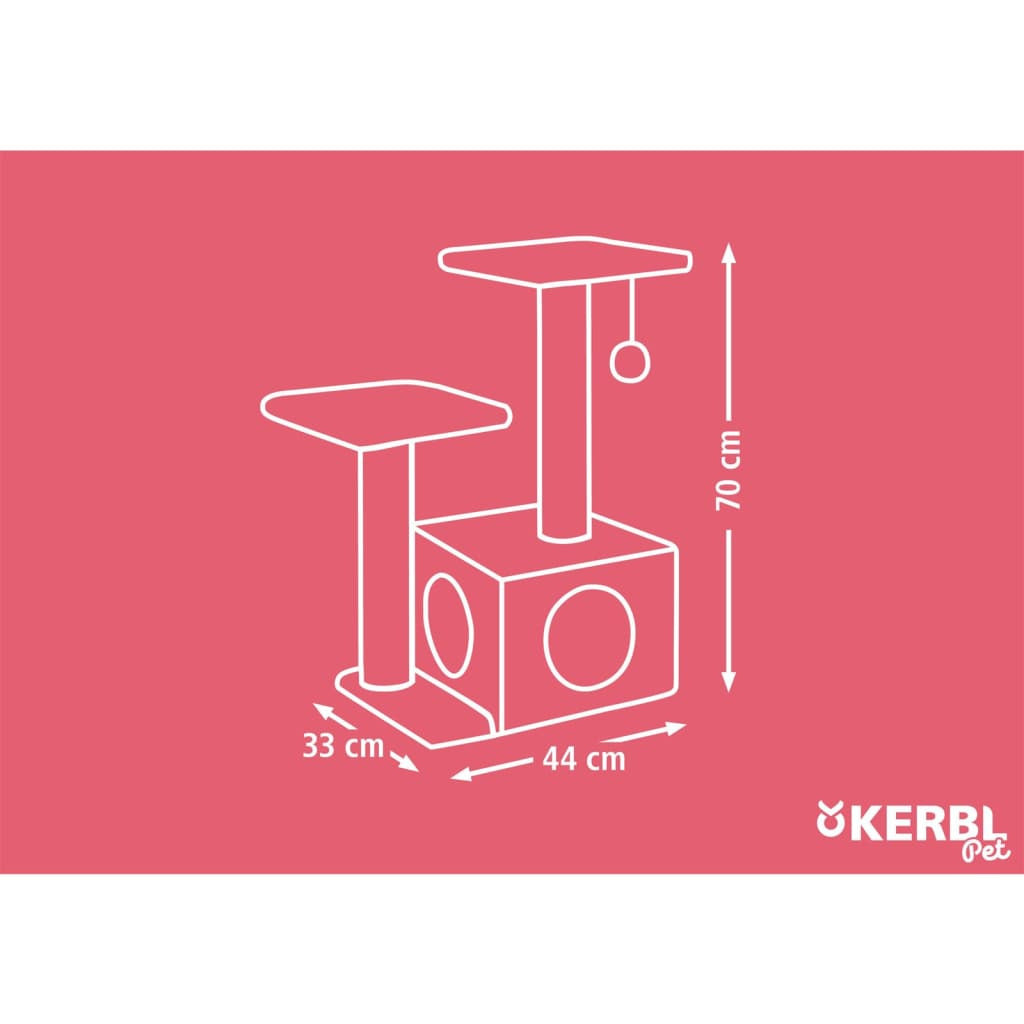 Kerbl Poste Rascador Para Gatos Saphir Marrón Y Beige 70 Cm_2