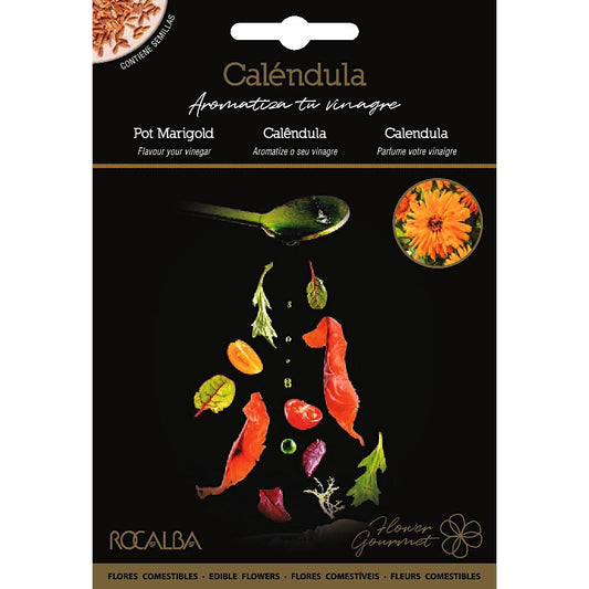 Sementes de flores comestíveis de Calendula Rocalba