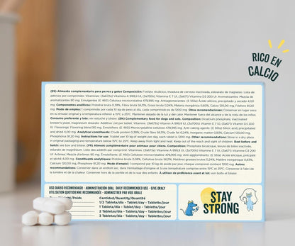 Wolf Belly Stay Strong Cálcio para cães e gatos Suplemento alimentar BARF 30 comprimidos