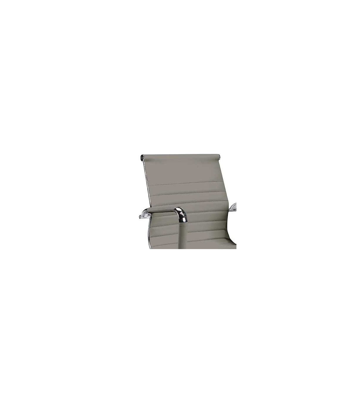 Pack De Dos Sillas Confidente Tapizado En Piel Sintetica Gris, 57 Cm(ancho) 90 Cm(altura)_3