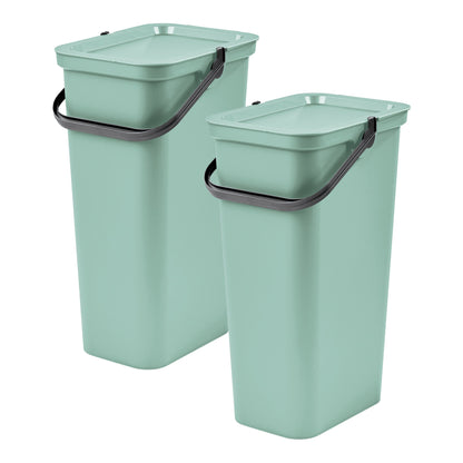 Set De 2 Papeleras moda 25l Salvia Con Asa_0