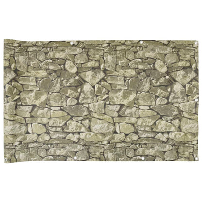 Pantalla De Privacidad De Balcón Pvc Look Piedra 800x75 Cm / Vetonek_1