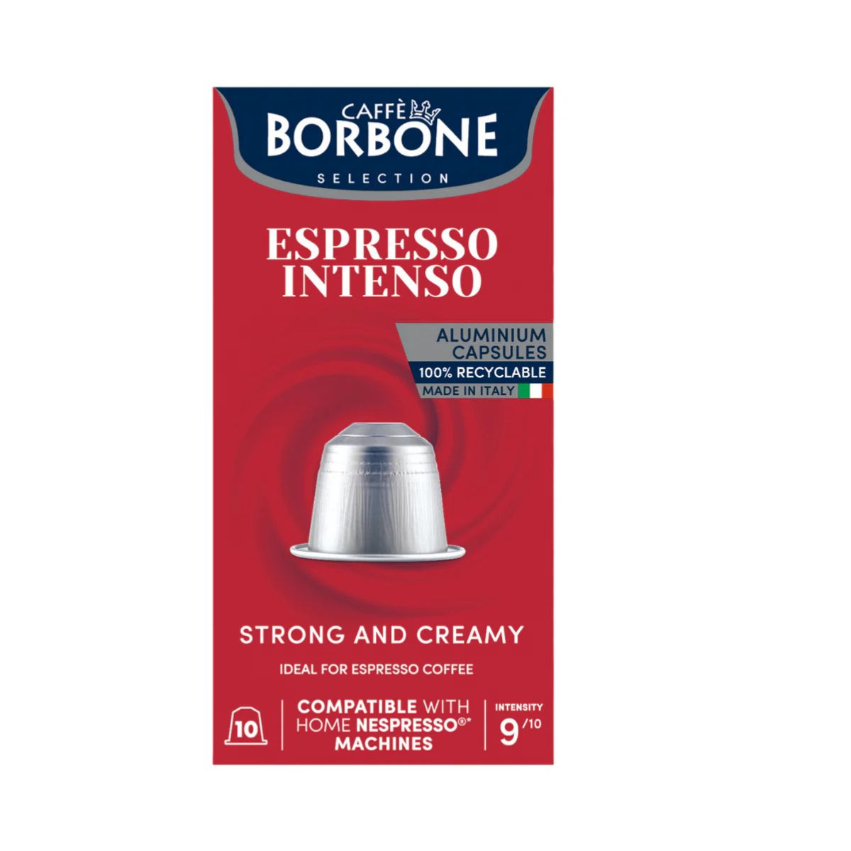 Cápsulas de Café Expresso Intenso compatíveis com Nespresso Borbone 10 cápsulas 50g
