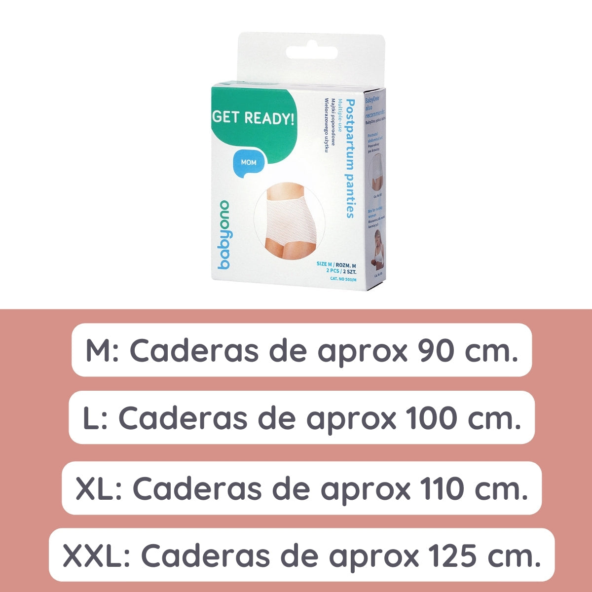 Braguitas Cullote Postparto Uso Multiple Xl 2u._3