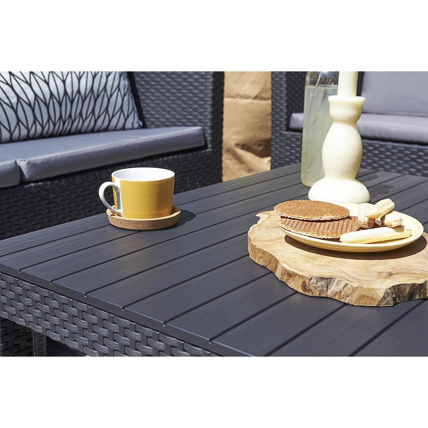 Conjunto de mobiliário de jardim Keter Chicago Lounge Graphite