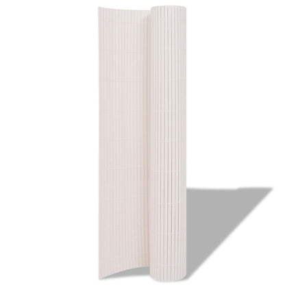 Valla De Jardín De Doble Cara 90x500 Cm Blanca / Vetonek_0