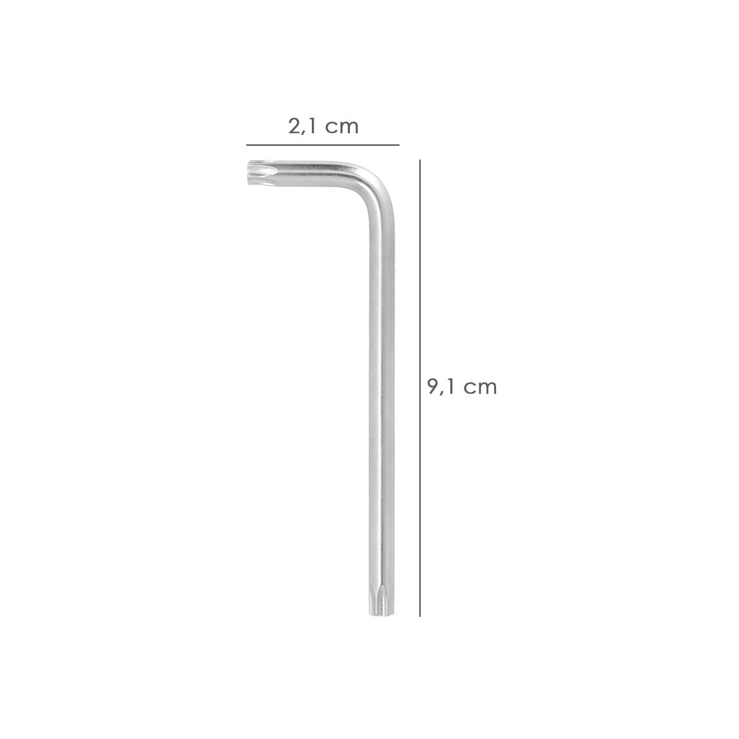 Llave Torx Inviolable Larga Acero Cromo Vanadio Profesional T15 Mm. Llave Estrella, Llave Allen Estrella_1