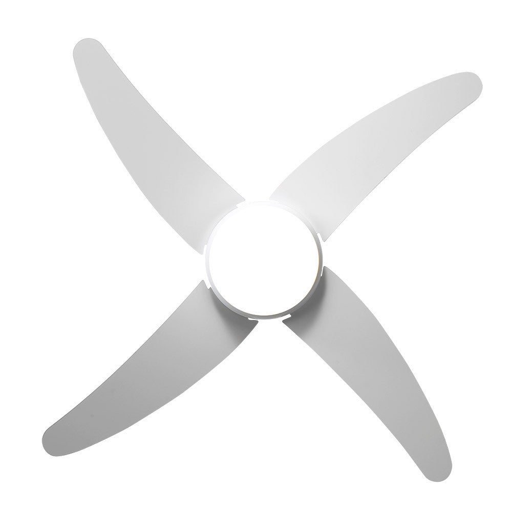 Ventilador 2xe27 Dc Klod Blanco 4 Asp.6 Vel.117d C/remoto Y Temporizador_1