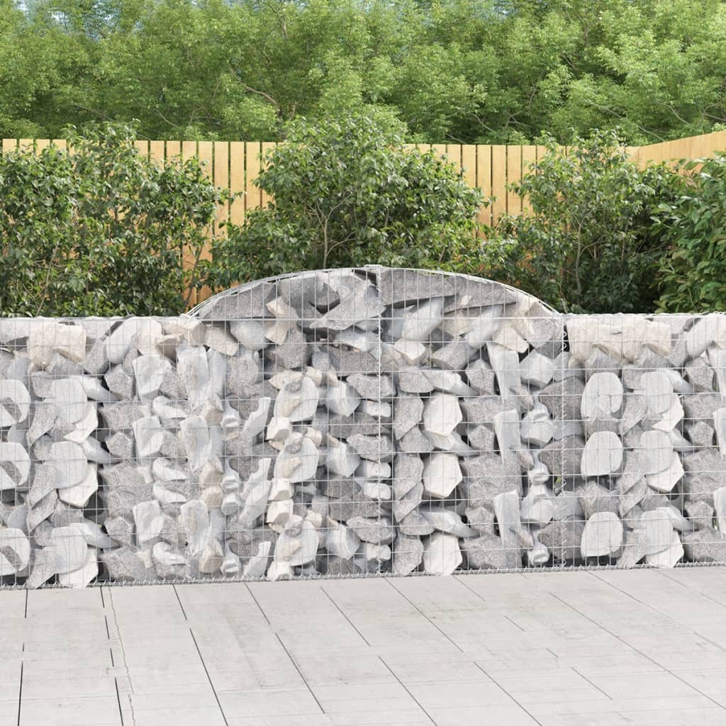 Cestas De Gaviones 12 Uds Forma Arco Hierro 300x30x100/120 Cm_1