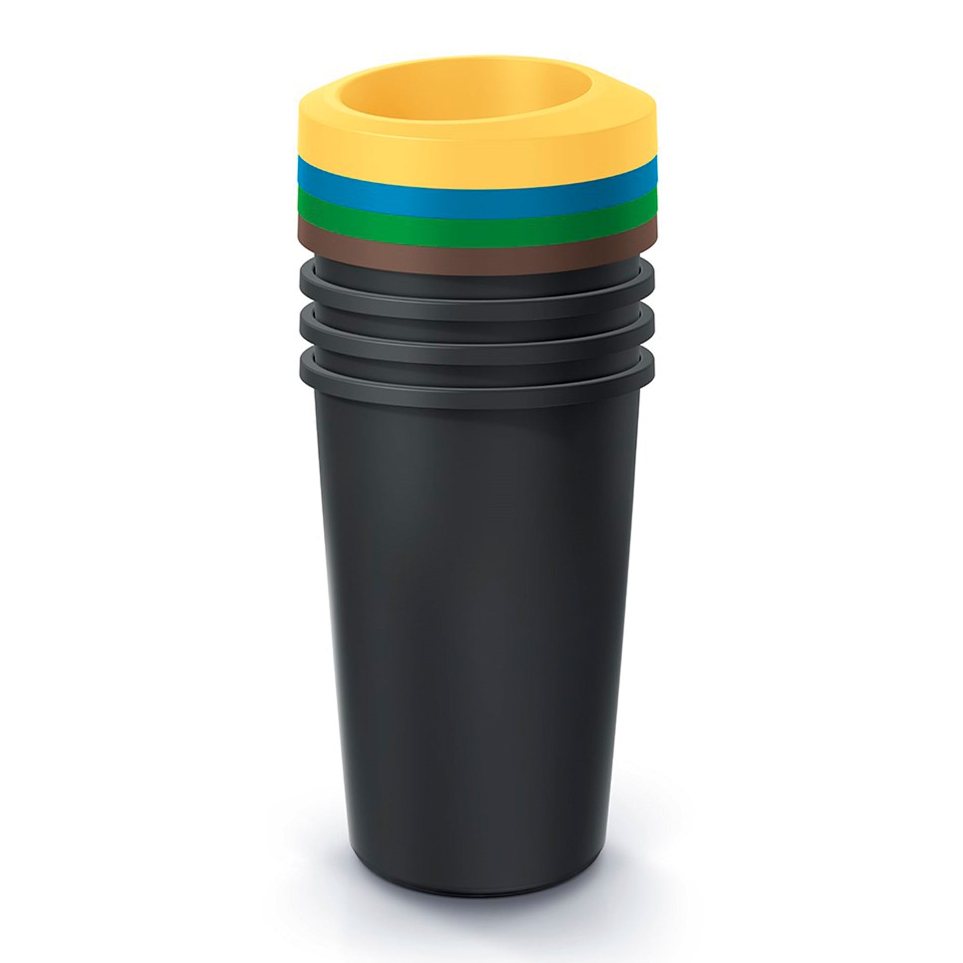 Juego De 4 Cubos De Reciclaje De 45l Cada Uno Keden.