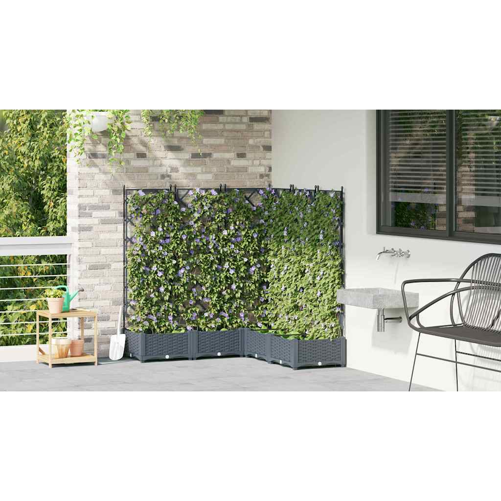 Macetero De Jardín 5 Uds. Gris Claro 120 X 120 X 125,5 Cm Pp_3