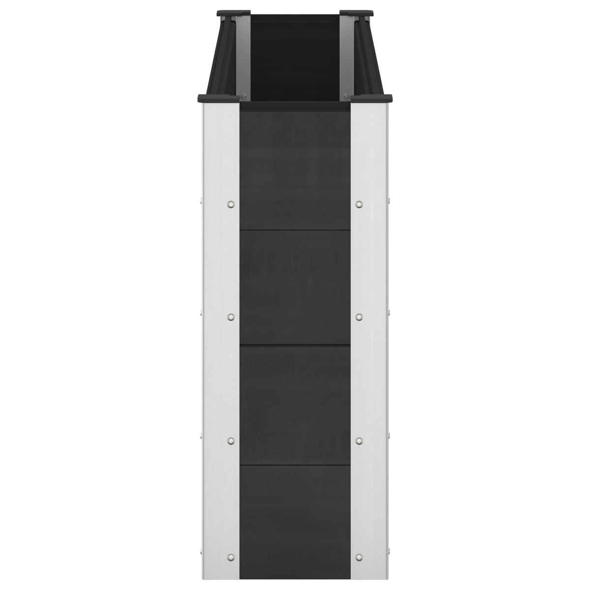 Arriate Elevado Negro 150 X 30 X 72 Cm Wpc Y Aluminio_3