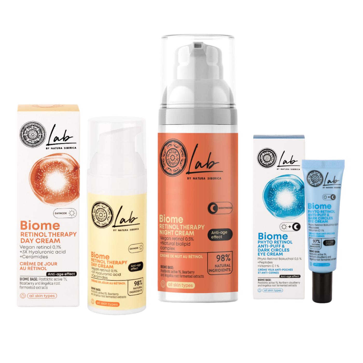 Pacote de Retinol para Cuidados Faciais Natura Sibérica