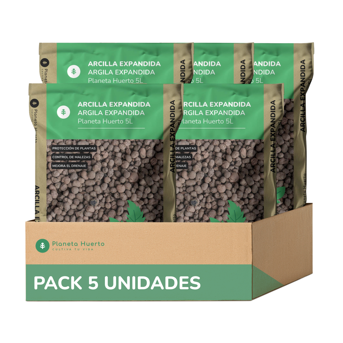 Planeta Huerto Argila Expandida 25 Litros