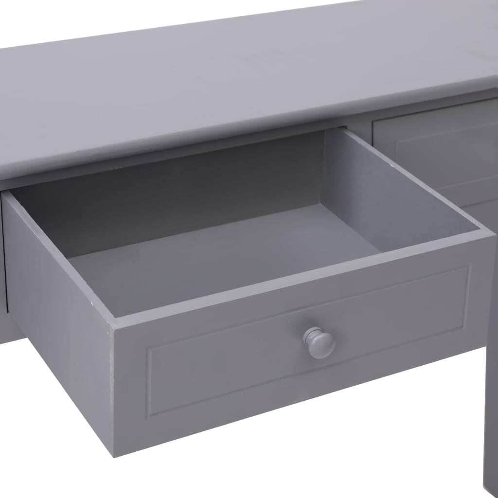 Mesa Consola De Madera Gris 90x30x77 Cm_4