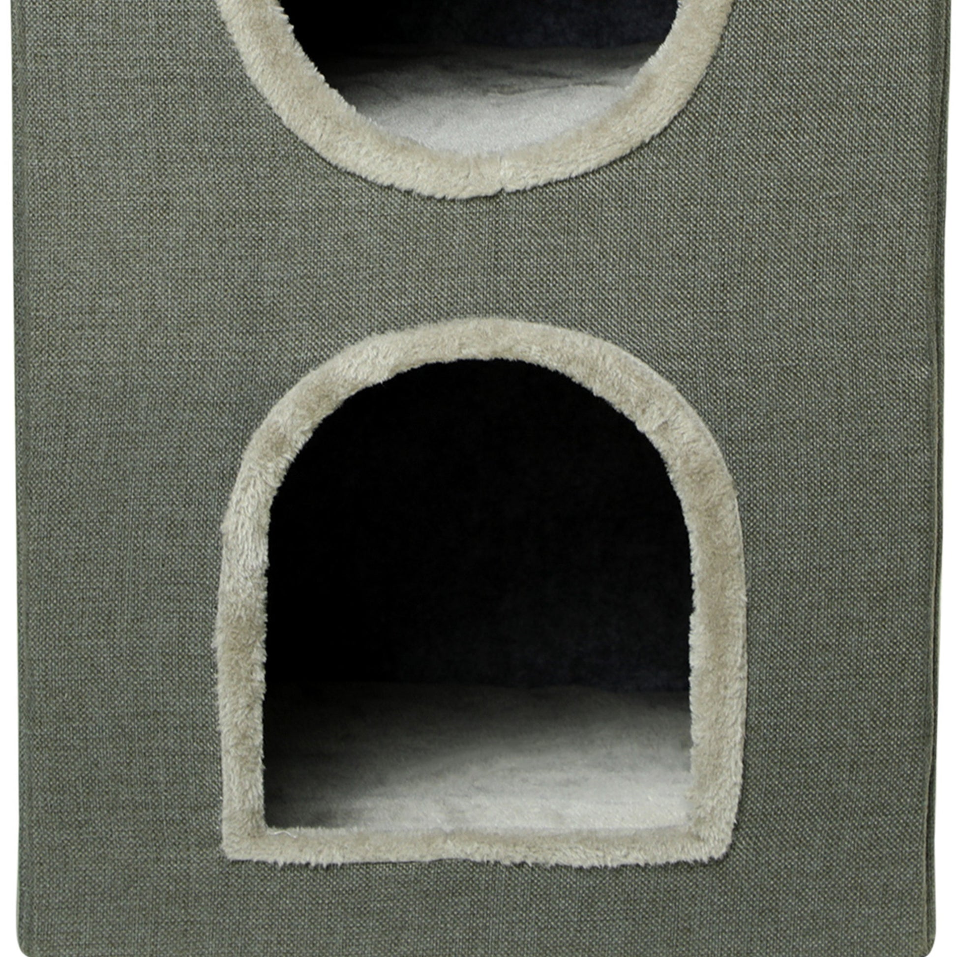 Pawhut Casa Para Gatos De 2 Niveles Con Cojines Lavables 42x46x59,5 Cm Gris_4