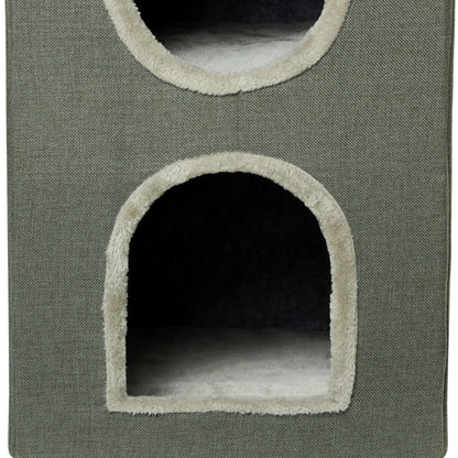 Pawhut Casa Para Gatos De 2 Niveles Con Cojines Lavables 42x46x59,5 Cm Gris_4