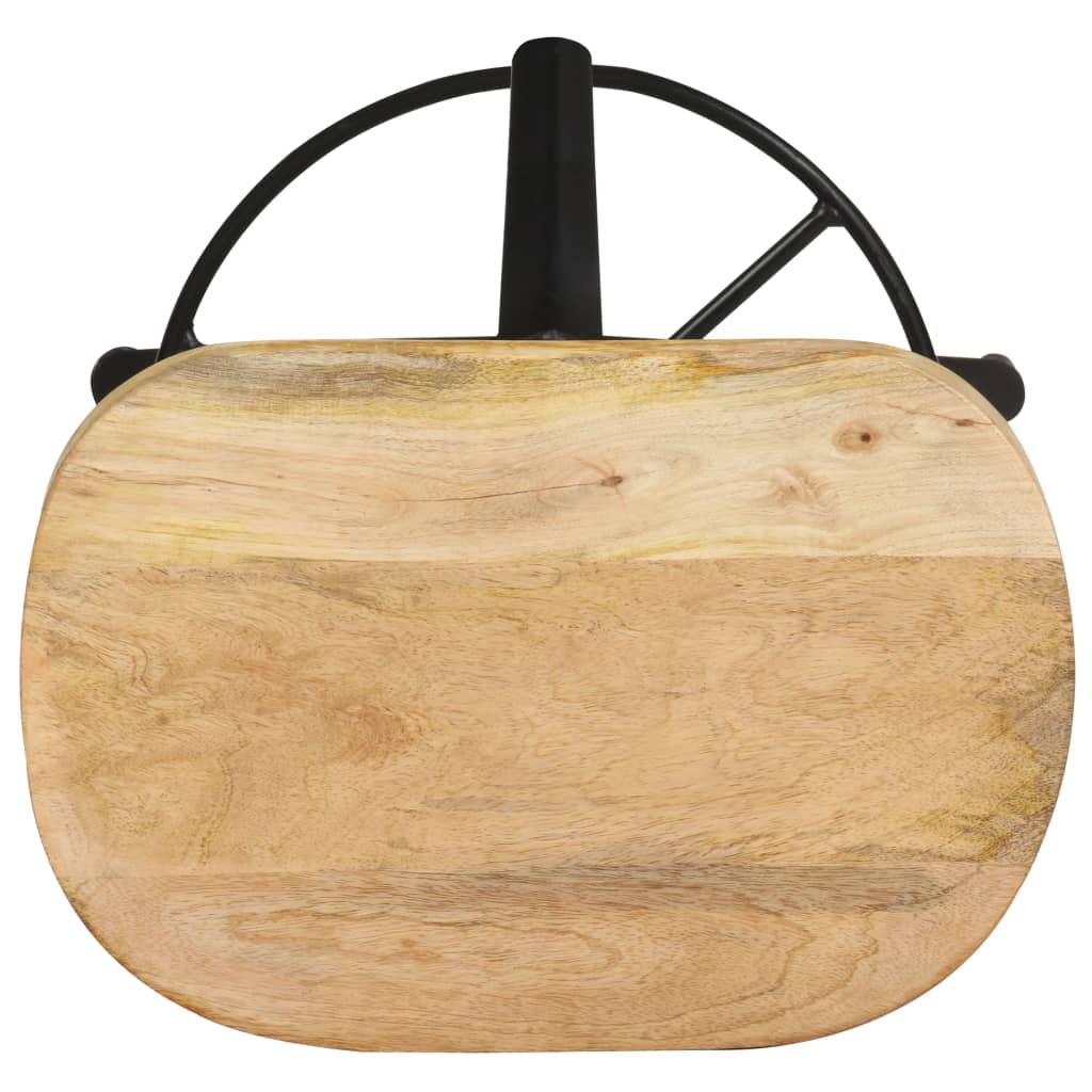Taburetes De Cocina 2 Unidades Madera Maciza De Mango 52 Cm_2