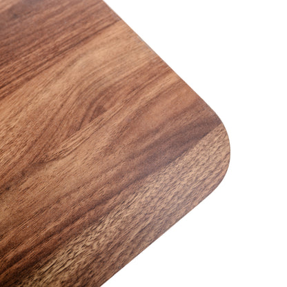 Mesa Auxiliar De Madera, Mesilla De Noche De Madera Oscura Y Metal Con 2 Bandejas De Almacenaje Vintage 45x45x51cm- Muebles De Salón- Remate De Sofá_3