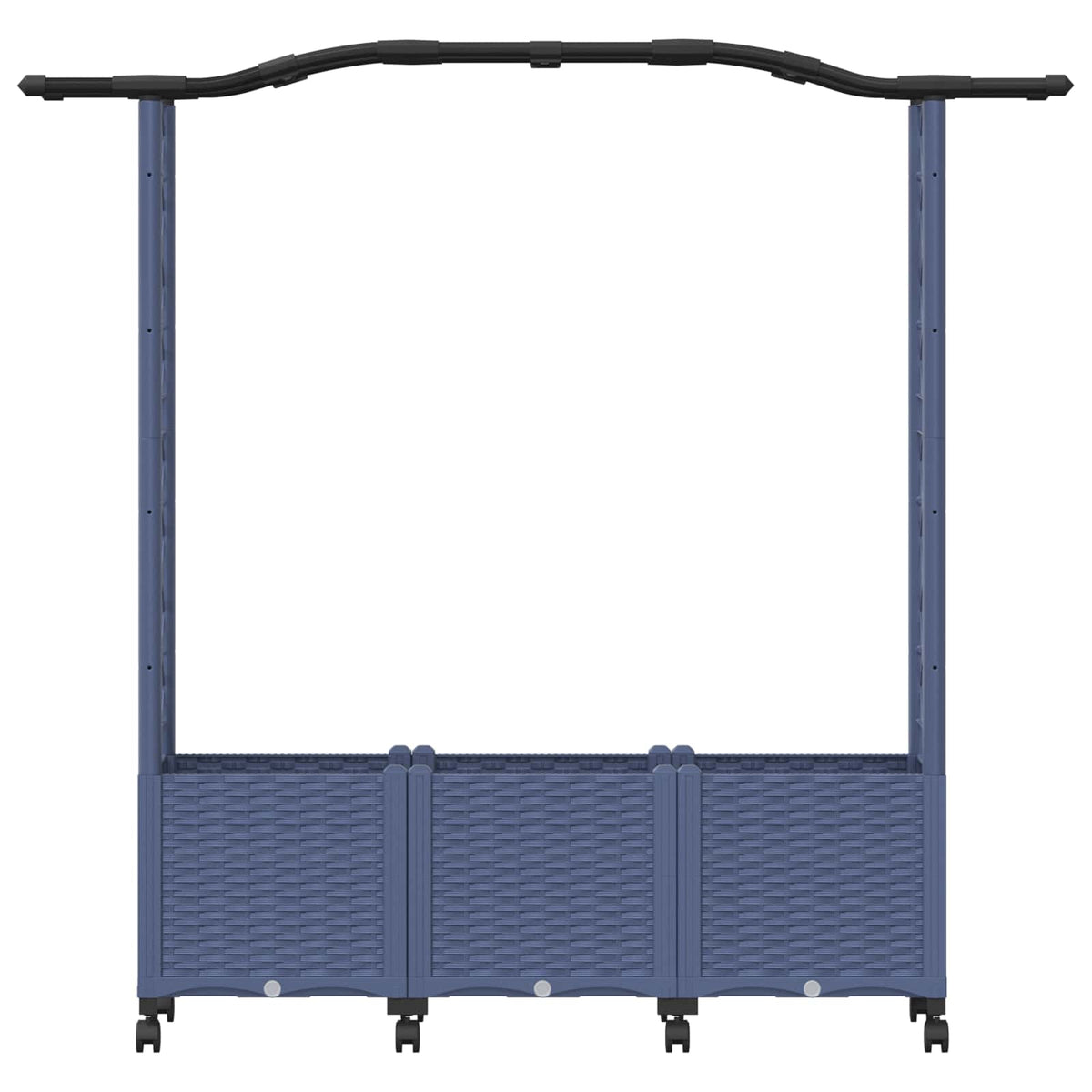 Cama Elevada Con Trellis Y Techo Gris 164 X 40 X 144 Cm Pp_3