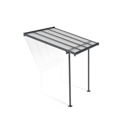 Pérgola anexa Sierra 224x224 cm cinzento 