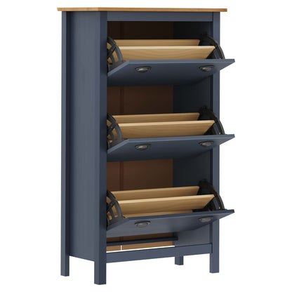 Mueble Zapatero Hill Madera Pino Gris 72x35x124 Cm / Vetonek_1