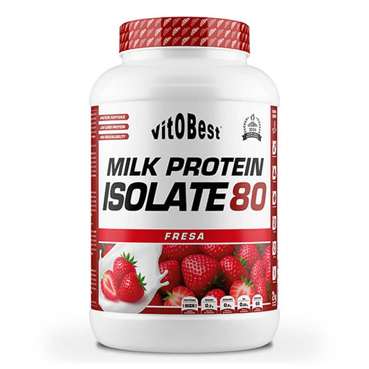 Milk Protein Isolate 80 - 2kg - Fresa - Proteína De Aislado De Suero Isolate - Vitobest_0