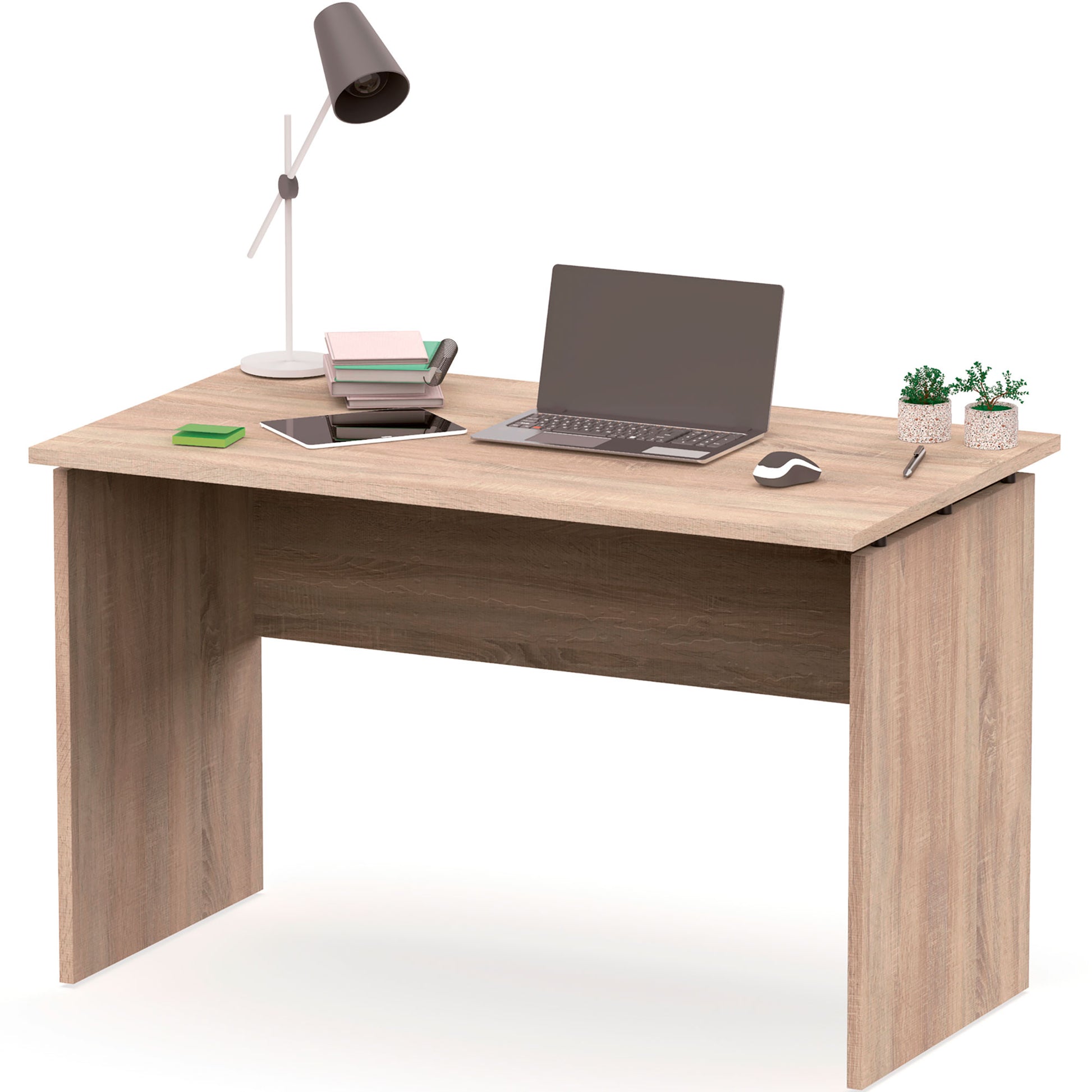 Escritorio, Mesa De Ordenador Oficina, Estudio 76 X 120 X 68 Cm, Despacho, Habitación, Desk, Briebe, Zenith, Madera_0