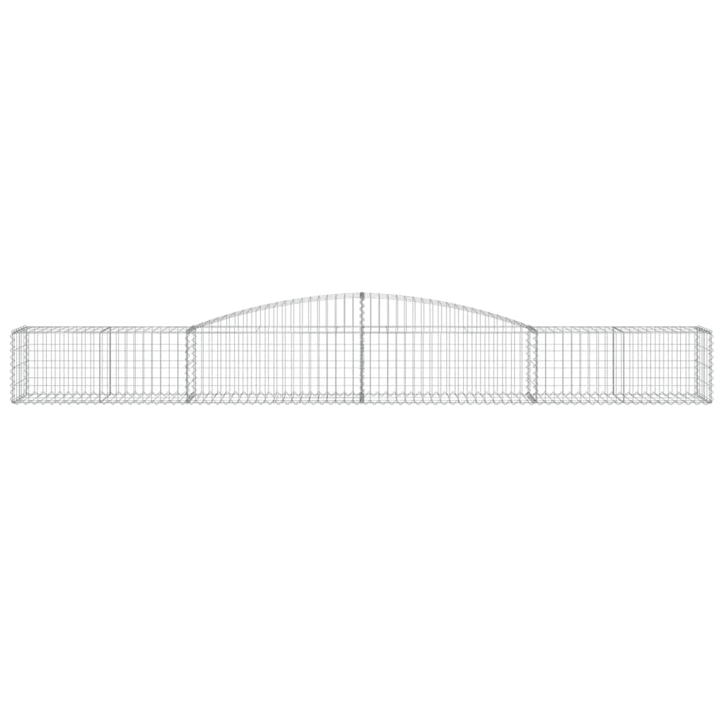 Cestas De Gaviones 10 Uds Forma De Arco Hierro 400x50x40/60 Cm_3