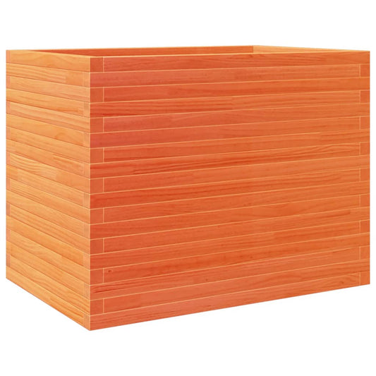 Jardinera Madera Maciza De Pino Marrón Cera 90x60x68,5 Cm_0