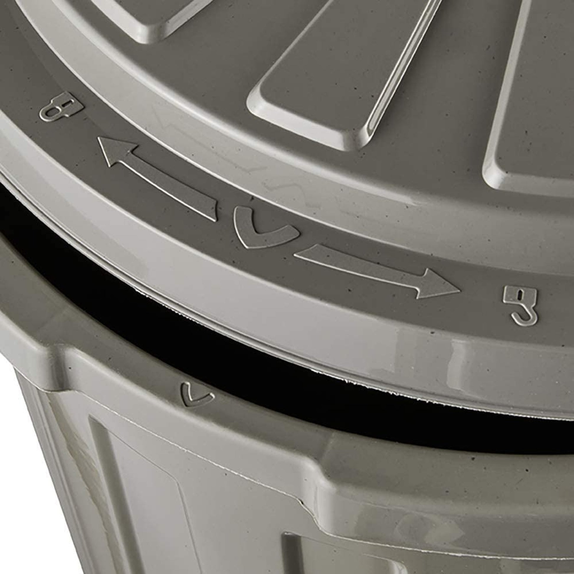 Cubo De Basura Eco / Papelera Polivalente Con Tapa Cerrable, Grande, Plástico Resistente (pp), 23 L, Mats, Gris_3