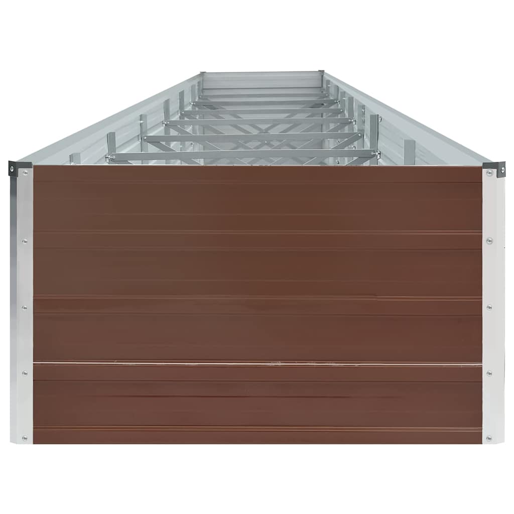 Jardinera De Acero Galvanizado Marrón 600x80x45 Cm_3