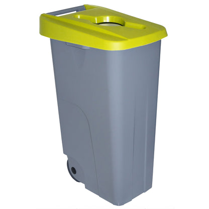 Pack Contenedor Reciclo 110 Litros Abierto En 2 Contenedores De Colores. Capacidad Total 220 Litros._3