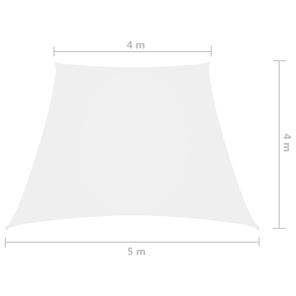 Vidaxl Toldo De Vela Trapezoidal Tela Oxford Blanco 4/5x4 M_2