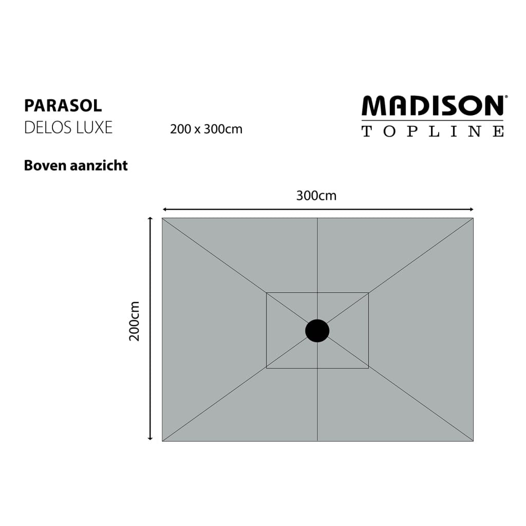 Madison Sombrilla De Jardín Delos Luxe Crudo 300x200 Cm Pac5p016_2